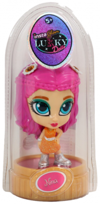 Instaglam Lukky Doll кукла Нина 12 см с 2 аппликаторами и косметикой внутри