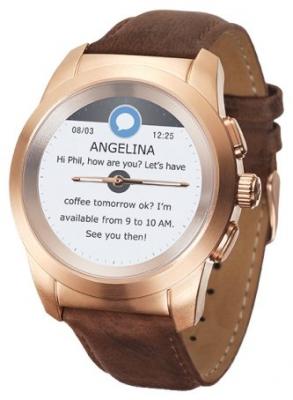 Часы MyKronoz ZeTime Premium Regular pink gold brown leather