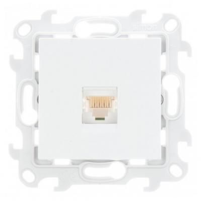 Розетка компьютерная RJ45 Simon 24 Белый