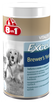 Добавка в корм 8 In 1 Excel Brewer’s Yeast для кошек и собак 780 таб.