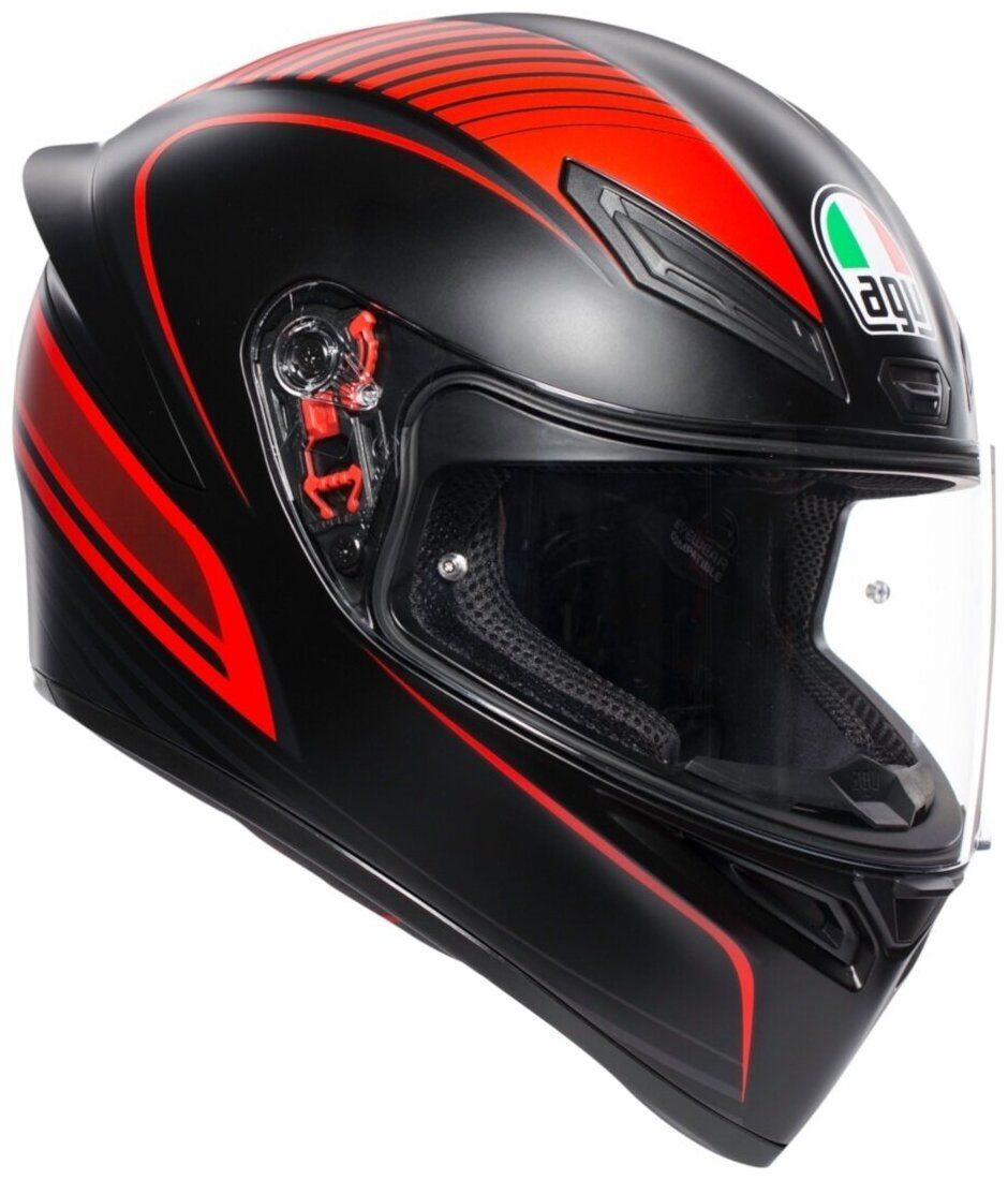 Шлем AGV K-1 Warmup Black-Red AGV 210281A2I0011004 купить в Москве, СПб,  Новосибирске по низкой цене