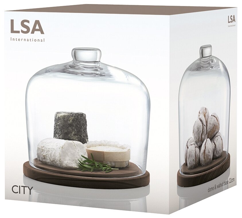 LSA Блюдо City 22 см прозрачный/коричневый LSA Блюдо City 22 см прозрачный/коричневый
