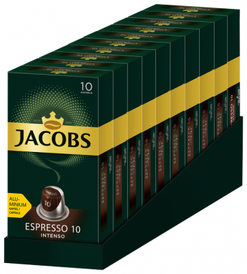 Кофе в капсулах Jacobs Espresso #10 Intenso (100 капс.)