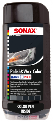 Воск для автомобиля SONAX цветной полироль с воском + карандаш Nano Pro (черный) 0.5 л купить в Москве, СПб, Новосибирске по низкой цене - Интернет-магазин WADOO.RU