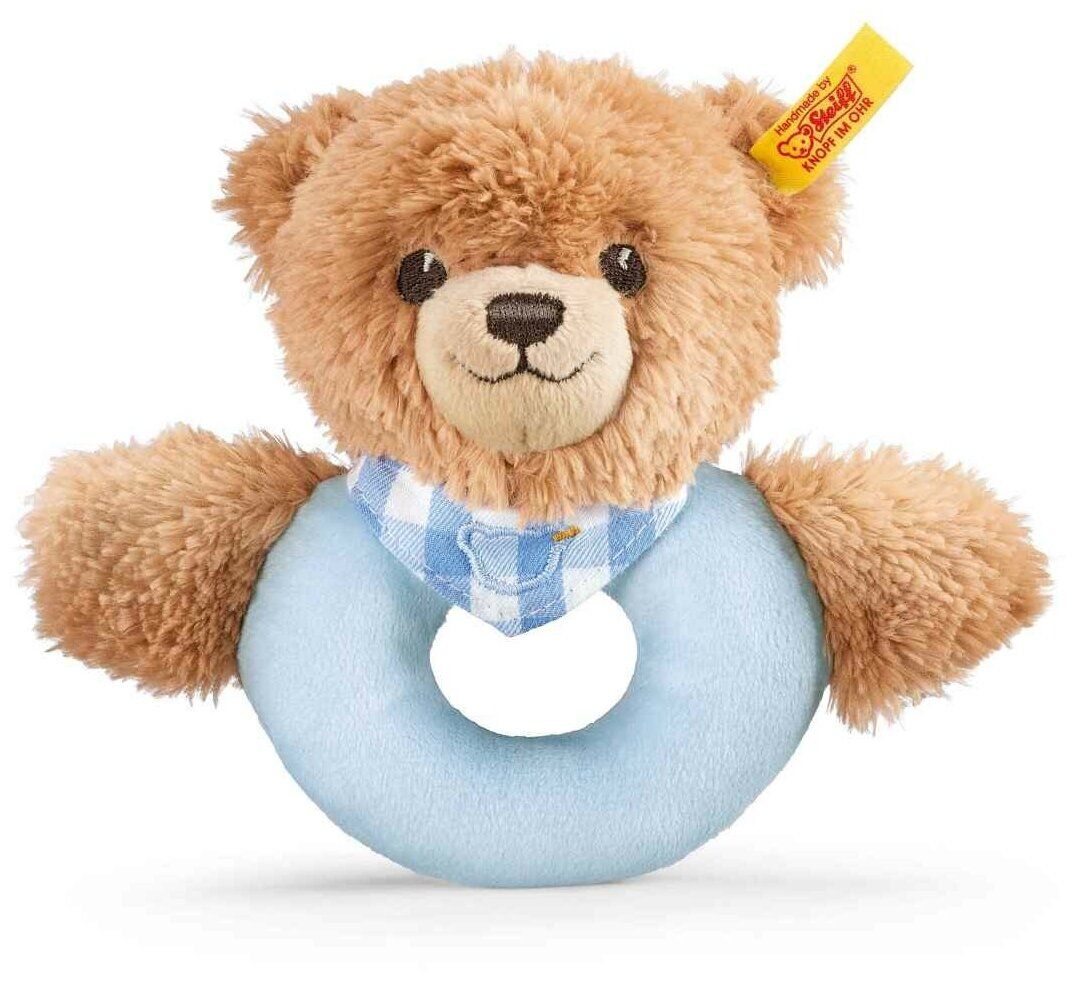 Погремушка Steiff Sleep Well Bear Grip Toy blue (Штайф Мишка Крепкий сон  голубой 12 см) купить в Москве, СПб, Новосибирске по низкой цене