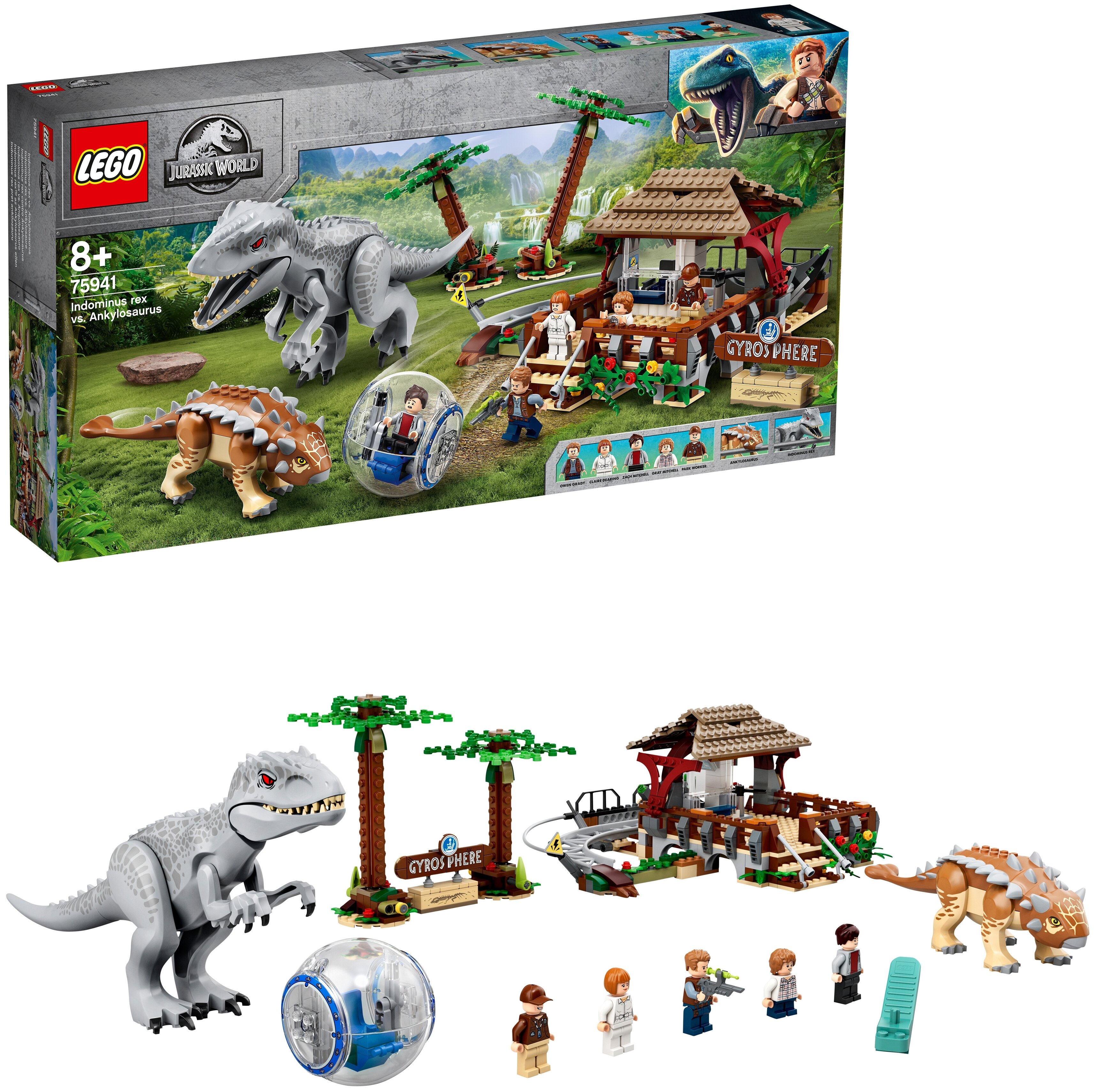 Конструктор LEGO Jurassic World 75941 Индоминус-рекс против анкилозавра  купить в Москве, СПб, Новосибирске по низкой цене