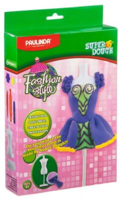 Масса для лепки PAULINDA Fashion style с манекеном, фиолетовое платье (Н77997)