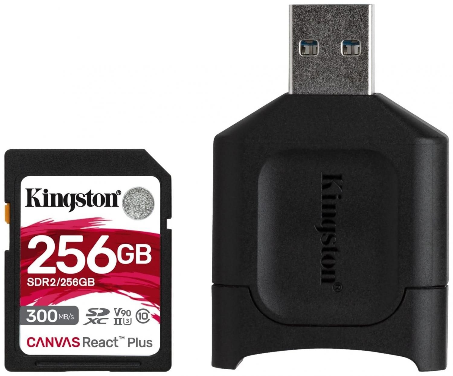 Карта памяти Kingston SDR2 256 GB, чтение: 300 MB/s, запись: 260 MB/s,  черный купить в Москве, СПб, Новосибирске по низкой цене