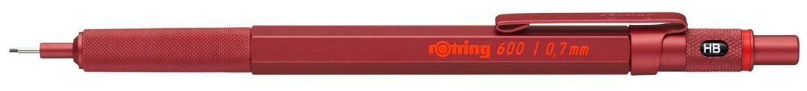 Карандаш механический Rotring 600 2114265 0.7мм сталь корпус красный