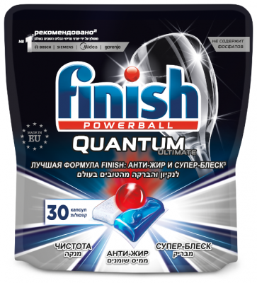 Finish Quantum Ultimate таблетки (original) дойпак для посудомоечной машины, 30 шт.