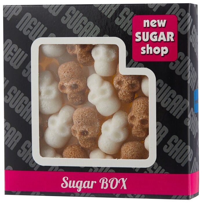 Сахар New SUGAR shop фигурный Sugar BOX Черепа сахарные тростниковые и белые 0.195 кг