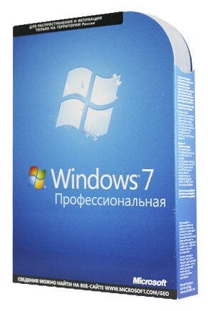 Microsoft Microsoft Windows 7 Professional 32-bit/64-bit, коробочная версия, русский, устройств: 1, кол-во лицензий: 1, срок действия: бессрочная