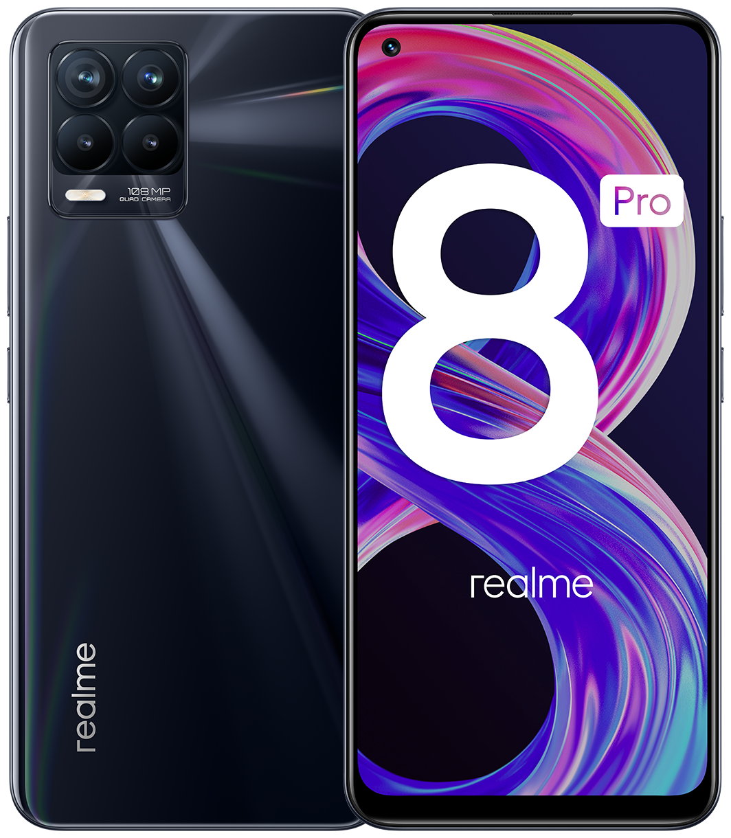 Смартфон realme 8 Pro 6/128GB, черный купить в Москве, СПб, Новосибирске по  низкой цене