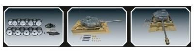 Taigen Катки опорные и колесные оси (металл) для Taigen Tiger 3818 - TG3818-025