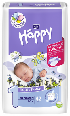 Bella Baby happy подгузники start 1 (2-5 кг) 42 шт.