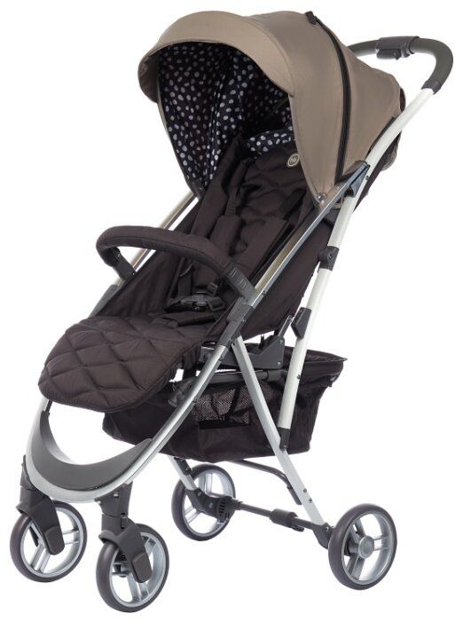 Прогулочная коляска Happy Baby Eleganza V2 sand, цвет шасси: серебристый