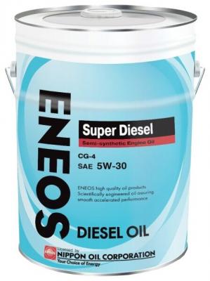 Полусинтетическое моторное масло ENEOS Super Diesel CG-4 5W-30, 20 л