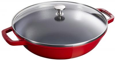 Сковорода-вок Staub 1312906/1312987, 30 см, с крышкой, вишневый