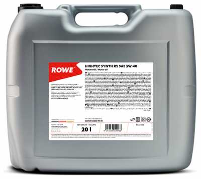 Синтетическое моторное масло ROWE Hightec Synt RS SAE 5W-40, 20 л
