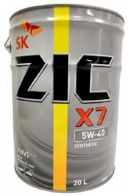 Синтетическое моторное масло ZIC X7 5W-40, 20 л