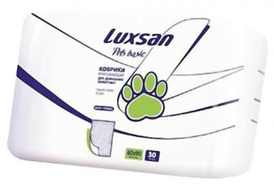 Пеленки для собак впитывающие Luxsan Pets Basic 60х90 см 30 шт.