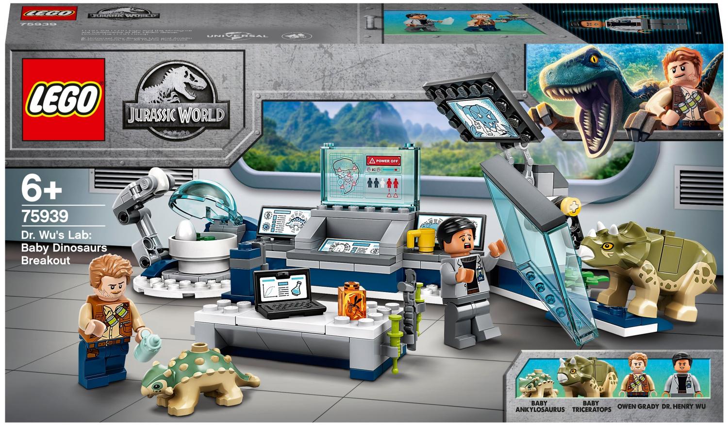 Конструктор LEGO Jurassic World 75939 Лаборатория доктора Ву: Побег  детёнышей динозавра купить в Москве, СПб, Новосибирске по низкой цене