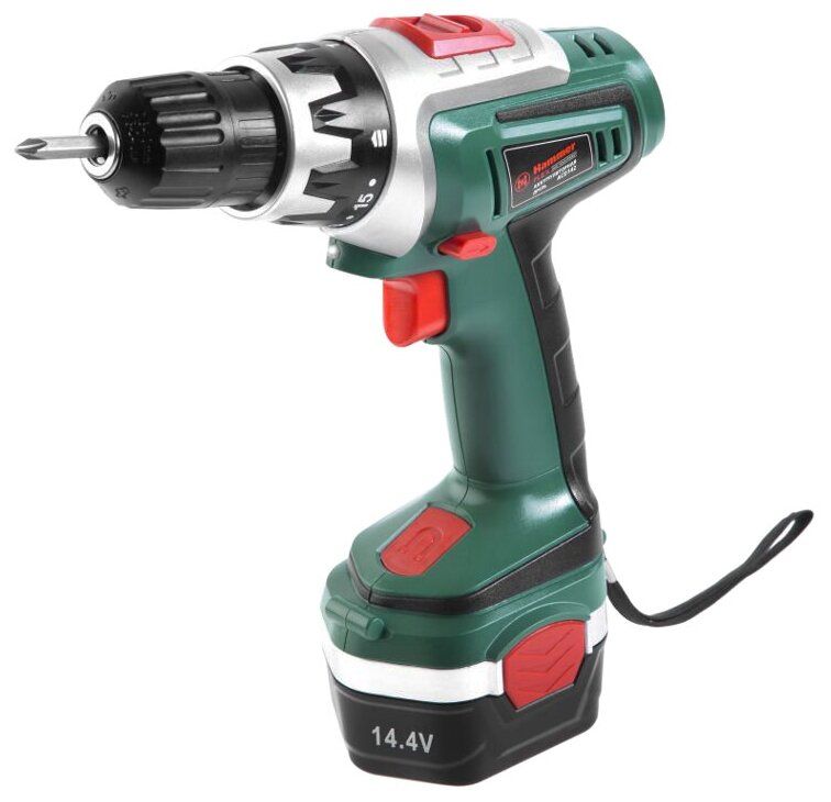 Аккум.дрель HAMMERFLEX ACD142 14.4В 2x1.2Ач 10мм 0-400/0-1200об/мин 18Нм в кейсе Аккум.дрель HAMMERFLEX ACD142 14.4В 2x1.2Ач 10мм 0-400/0-1200об/мин 18Нм в кейсе