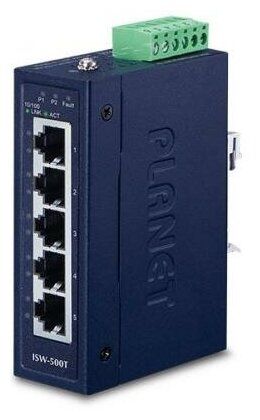 Planet IP30 Compact size 5-Port 10/100TX Fast Ethernet Switch (-40~75 degrees C)