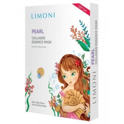 Limoni Маска для лица с жемчужной пудрой и коллагеном Pearl Collagen Set 6 шт.