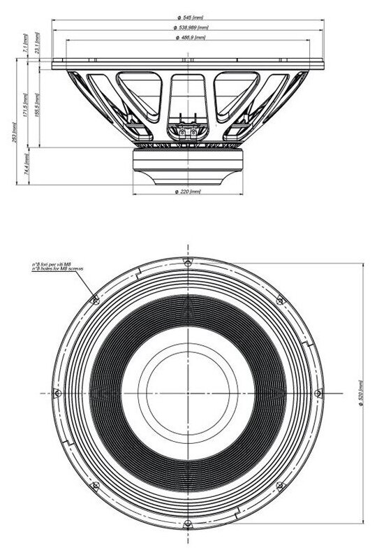 Динамик профессиональный НЧ Eighteen Sound 21LW2500/4 Динамик профессиональный НЧ Eighteen Sound 21LW2500/4