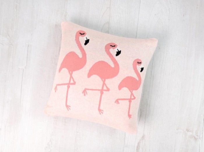 Bizzi Growin Подушка вязаная Flamingos Bizzi Growin Подушка вязаная Flamingos