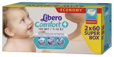 Libero подгузники Comfort 4 (7-14 кг) 120 шт.