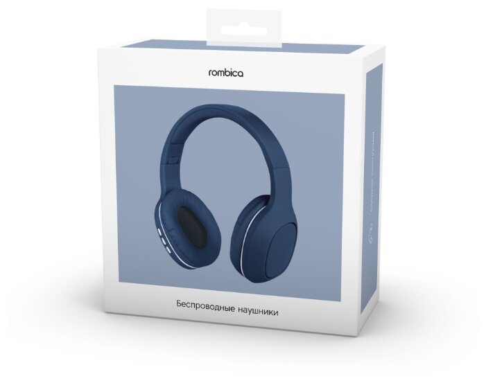 Беспроводные наушники Rombica mysound BH-04 blue Беспроводные наушники Rombica mysound BH-04 blue