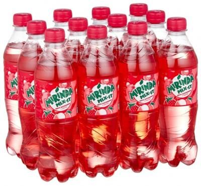 Газированный напиток Mirinda Mix-It Клубника-Личи, 0.5 л, 12 шт.