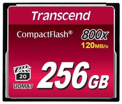 Карта памяти 256 ГБ CompactFlash (CF) Transcend CompactFlash TS256GCF800 X800 1 шт.