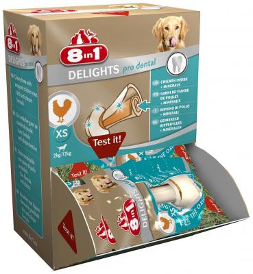 Лакомство для собак 8 In 1 Delights Dental Косточки XS (7.5 см), 30 уп.
