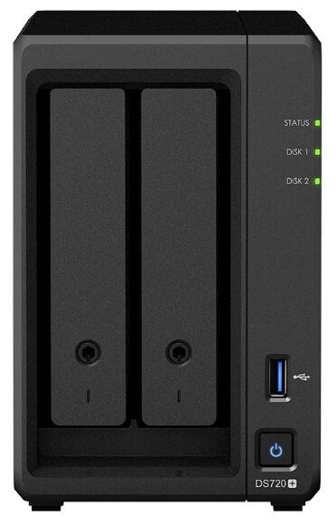 Сетевое хранилище Synology DS720+ черный