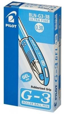 PILOT Набор гелевых ручек BLN-G3-38, 0.38 мм, синий цвет чернил, 12 шт.