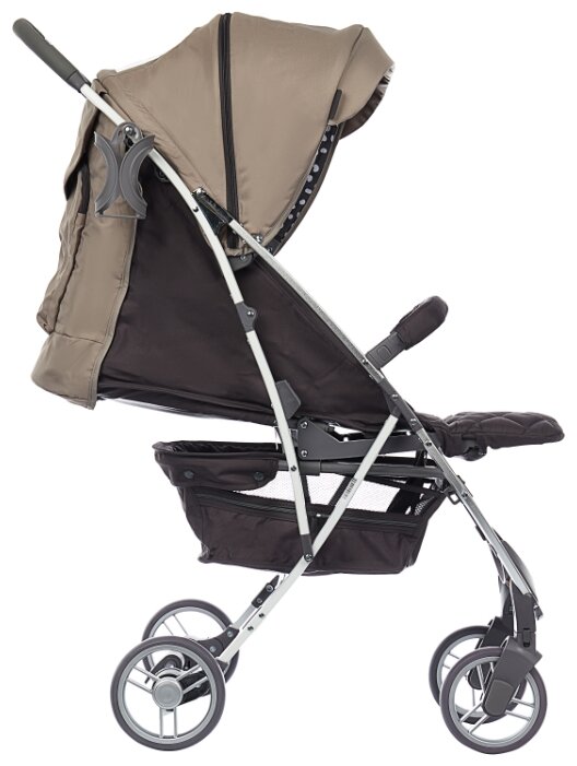 Прогулочная коляска Happy Baby Eleganza V2 sand, цвет шасси: серебристый