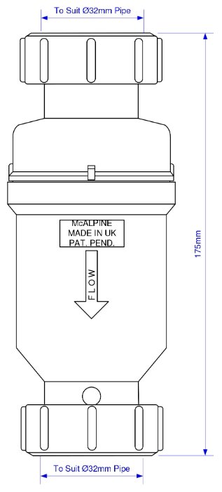 Сифон для раковины McALPINE MRNRV32C-PB Сифон для раковины McALPINE MRNRV32C-PB