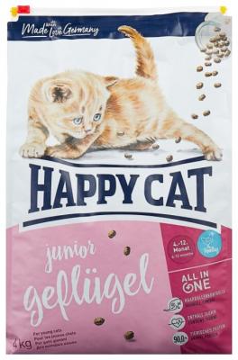 Корм для котят Happy Cat Supreme Junior с 4 месяцев при чувствительном пищеварении, домашняя птица 4 кг
