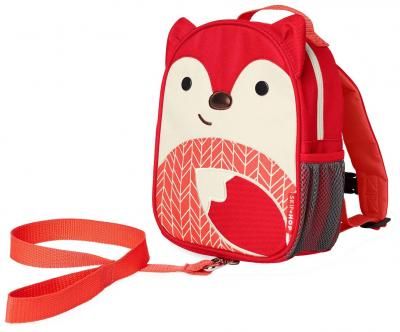 SKIP HOP Рюкзак с поводком Zoo Fox, бежевый/красный