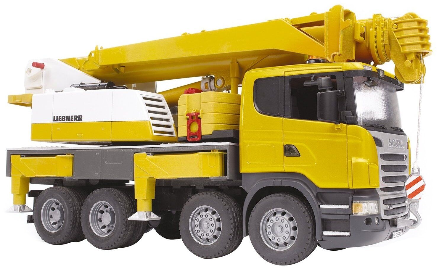 Игрушечные машинки и техника Bruder Автокран Scania R-Series Liebherr  (03-570) 1:16 62 см купить в Москве, СПб, Новосибирске по низкой цене