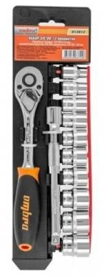 Набор головок торцевых с аксессуарами Ombra 913812 3/8" DR, 8-19 мм, 12 предметов