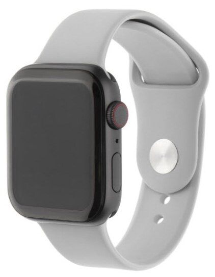 INTERSTEP Ремешок SPORT для Apple Watch 42/44 мм, силикон светло-серый