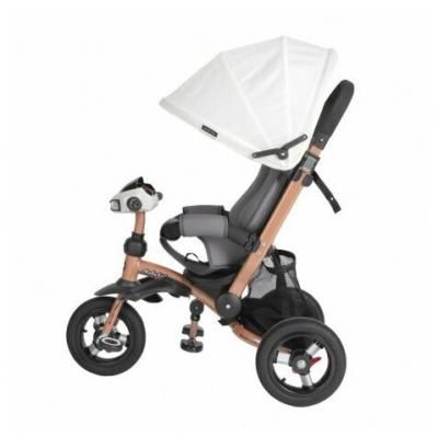 Велосипед-коляска 3кол. Stroller trike 10x10 AIR Car, молочный, золот.металлик Moby Kids 641491