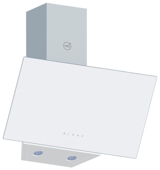 Каминная вытяжка MBS GARTENZIA 160 GLASS WHITE