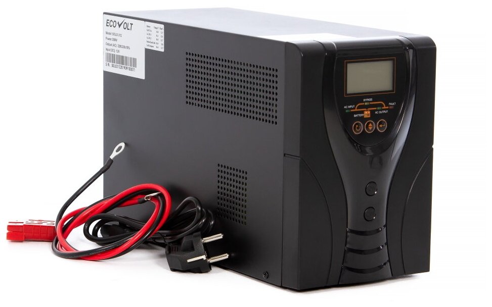 Источник бесперебойного питания Ecovolt SOLO 812 12В, 800Вт Источник бесперебойного питания Ecovolt SOLO 812 12В, 800Вт