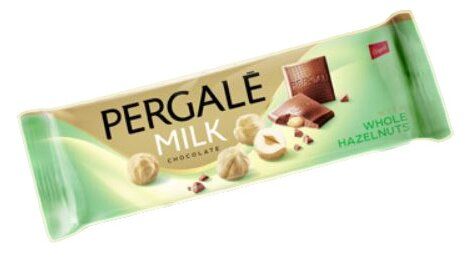 Шоколад Pergale молочный с цельным фундуком 30% какао, 250 г Шоколад Pergale молочный с цельным фундуком 30% какао, 250 г