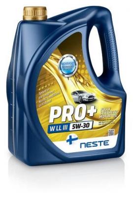 Синтетическое моторное масло Neste Pro+ W LL-III 5W-30, 4 л